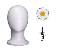 ChuYiElegance Escaparate Cabeza de Muñeca Cabeza de Marioneta Peluca, con Soporte de Escritorio