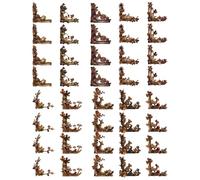 CHUYIX 2 sets de pegatinas con marco de scrapbook, juego de pegatinas vintage, pegatinas de flores y mariposas, pegatinas para álbum de recortes, flores vintage, autoadhesivas, para álbumes de