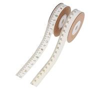 CHUYIX Cinta decorativa de algodón, cinta métrica, 2 rollos de 10 m, cinta decorativa de algodón, cinta de regalo con escala, cinta de regalo para manualidades, papel de regalo, lazo para el pelo,