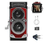 CHUZHAO - Mini cámara digital vintage roja
