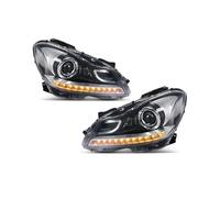 Chwqfuhf Conjunto Faros Aelanteros Para Benz Para Clase C Para W204 Para C180 C200 C260 2011-2014 Coche LED DRL Señal De Giro Dinámica Luces Delanteras Proyector De Xenón