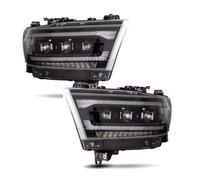 Chwqfuhf Conjunto Faros Aelanteros Para Dodge Para Ram Para 1500 2019-2021 Faros LED De Coche Luces Delanteras De Conducción DRL Faro De Señal De Giro Secuencial(Clear,Right Hand Drive)