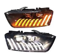 Chwqfuhf Conjunto Faros Aelanteros Para Q3 2013-2018 Faro LED Para Coche Accesorios Para Coche LED DRL Señal De Giro Conjunto De Faro Delantero(For Original Halogen,For 2016-2018 Year)