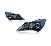 Chwqfuhf Faros Delanteros Para Hyundai Para Rohens Coupe 2009-2013 Luz Coche LED Faro Proyector Faro Delantero Luz Circulación Diurna Angel Eye