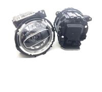 Chwqfuhf Faros Delanteros Para Jeep Para Wrangler JL 2018-2019+ (2 Unidades) Faros Delanteros LED 9 Pulgadas Con Luz Alta/baja Anillo Halo Blanco/ámbar 90 W(No Blue Start Halo)