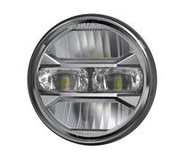 Chwqfuhf Moto Faro Delantero Para Sportster Para Dyna Para Iron 883 Faro Delantero De 5,75 Pulgadas Con Ojos De Ángel H4, Luz Diurna De 5 3/4 Pulgadas Faro Motocicleta(Amarillo)