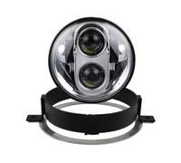 Chwqfuhf Moto Faro Delantero Para VTX Para 1800 Para VTX Para 1300 2002-2008 Faro Delantero De Proyector De Motocicleta De 5,75 Pulgadas Con Soporte Faro Motocicleta(Silver A)