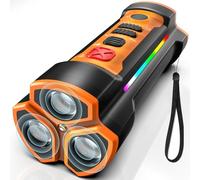 Chwwen Dispositivos disuasorios de ladridos de perro, dispositivo antiladridos para perros, silenciador de ladridos en interiores y exteriores, dispositivo antirladridos de 3 cabezales con linterna y