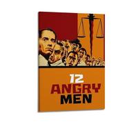 CHxdxge 12 carteles clásicos de ilustraciones de películas de Angry Men en lienzo, arte de pared para sala de estar, estampados, decoración moderna del hogar08 x 12 pulgadas (20 x 30 cm)