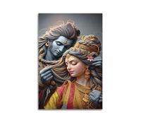 CHxdxge Lord Shiva and Parvati Póster Pintura Decorativa Lienzo Arte de Pared Salón Póster Dormitorio Pintura, Arte de Pared Impresión de Imagen Moderna Decoración de Habitación Familiar 08 x 12