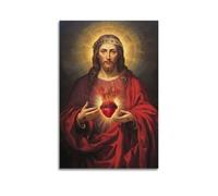 CHxdxge Póster de Jesús y el Sagrado Corazón Arte Póster Pintura Decorativa Lienzo Arte de Pared Salón Póster Dormitorio Pintura, Arte de Pared Impresión de Imagen Moderna Decoración de Habitación
