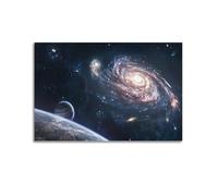 CHxdxge Póster de la galaxia del cielo estrellado de la Tierra Póster Pintura Decorativa Lienzo Arte de Pared Sala de Estar Póster Dormitorio Pintura, Arte de Pared Impresión de Imagen Moderna