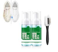 Chyang Active Foam Sneaker Cleaner Set - Kit de limpieza para zapatillas blancas de 100 ml, espuma limpiadora profunda para zapatillas y suelas, zapatillas de tenis, cuero, vinilo, lona y goma (2pcs)