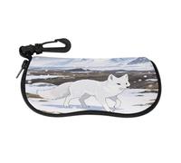 CHYDANY Arctic Foxes on The Tundra - Funda para gafas de sol, neopreno, bolsa de almacenamiento portátil compacta para gafas, funda unisex para gafas de 7.1 x 3.1 pulgadas