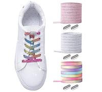 CHYEEH Cordones Elásticos Sin Nudo con Hebilla Metal | Cordones Elásticos de Goma con Botón de Metal/Cordones Elásticos para Zapatillas de Deporte, No es Necesario Atar Cordones de Zapatos para Niños