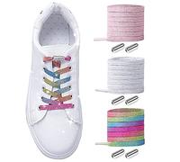 CHYEEH Cordones Elásticos Sin Nudo con Hebilla Metal | Cordones Elásticos de Goma con Botón de Metal/Cordones Elásticos para Zapatillas de Deporte, No es Necesario Atar Cordones de Zapatos para Niños