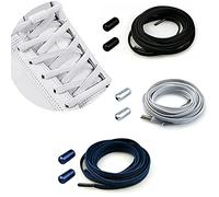 CHYEEH Cordones Elásticos Sin Nudo con Hebilla Metal | Cordones Elásticos de Goma con Botón de Metal/Cordones Elásticos para Zapatillas de Deporte, No es Necesario Atar Cordones de Zapatos para Niños
