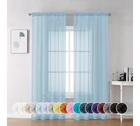 Chyhomenyc - Cortinas transparentes (183 cm de largo, 106 x 183 cm, 183 cm de largo, cortinas de velo, suave y aireado, con pasarela, para ventana, dormitorio, salón, 183 cm cada uno