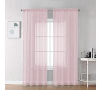 Chyhomenyc Cortinas traslúcidas de Gasa de 90 Pulgadas de Largo, 2 Paneles, filtran la luz, Suaves, aireadas, Elegantes, para Dormitorio, Sala de Estar, decoración de Bodas, Fiestas, 42 Pulgadas de