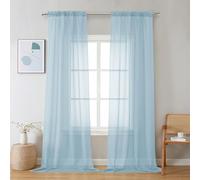 Chyhomenyc Cortinas traslúcidas de gasa de 90 pulgadas de largo, 2 paneles, filtran la luz, suaves, aireadas, elegantes, para dormitorio, sala de estar, decoración de bodas, fiestas, 42 pulgadas de