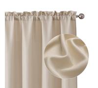 Chyhomenyc Linen Curtains 54 Inch Length 2 Panels, Faux Linen Textured Semi Sheer Light Filtering Soft Airy Rod Pocket Window Treatment Drapes for Living Room Bedroom, Each 30" Wx54 L