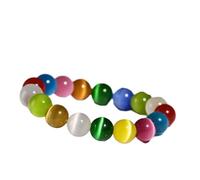 CHYIFSHIYM Pulsera de cuentas de cristal de 12 mm para hombres y mujeres, pulsera curativa de piedras preciosas naturales, pulsera elástica ajustable para protección, energía y regalo, joyería