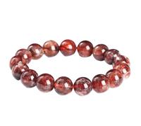 CHYIFSHIYM Pulsera de cuentas de cristal de 12 mm para hombres y mujeres, pulsera curativa de piedras preciosas naturales, pulsera elástica ajustable para protección, energía y regalo, joyería
