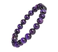 CHYIFSHIYM - Pulsera elástica de 8 mm con piedras preciosas naturales, hecha a mano, unisex, para meditación, yoga, curación espiritual y positiva, Una talla, No es una piedra preciosa