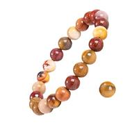 CHYIFSHIYM - Pulsera elástica de 8 mm, hecha a mano, unisex, para meditación, yoga, curación espiritual y positivo (Mookaite)