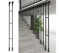 CHZDPP Balaustres de Escalera Barandillas Interiores para escaleras Rectas e inclinadas, barrotes de Seguridad Personalizables para escaleras Que evitan caídas, con Tornillos(Style 3,47cm/19in)