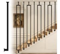 CHZDPP Balaustres de Escalera Personalizables Balaustres para escaleras, Balaustres metálicos de Montaje Lateral para escaleras Rectas y con Pendiente, Columna de balaustres(Style B,50in(127cm))