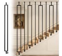CHZDPP Balaustres de Escalera Personalizables Balaustres para escaleras, Balaustres metálicos de Montaje Lateral para escaleras Rectas y con Pendiente, Columna de balaustres(Style A,86in(218cm))