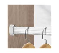 CHZDPP Barra para Armario Barra Ovalada A Medida 20/30/40/50 Inch, Desmontable para Pisos/Alquiler con Reborde, Aleación Aluminio(Silver,70inch/177.8cm)