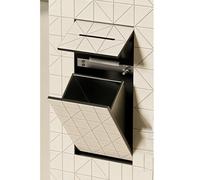 CHZDPP Cubo de basura Cubo de basura empotrado inoxidable, estante oculto para papel higiénico para hoteles/familias, estante empotrado de fácil instalación