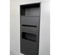 CHZDPP Cubo de basura Estante empotrado para papel higiénico y artículos de aseo, nicho de pared con cubo de basura extraíble, nicho de ducha oculto para hoteles/hogares(Color 2)