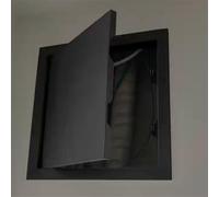 CHZDPP Panel de Acceso Escondido Yeso Tapa de Acceso de Gran Apertura de 120° para Techo y Pared, Tapa de inspección Invisible Personalizable, para Cocina/lavadero(Black,12x24inch/30x61cm)