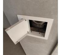 CHZDPP Panel de Acceso Trampilla de inspección de Aluminio Personalizable, Panel de Acceso a la válvula de Ducha Impermeable, Trampillas eléctricas para Exteriores/Interiores(White,26"x36"/66x91cm)