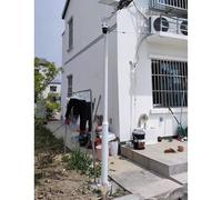 CHZDPP Poste Cámara Vigilancia Poste para cámara de Seguridad doméstica para Exteriores, Postes universales para cámaras con pararrayos y 4 Brazos de Montaje(3.5m (138in))