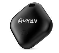 CHZHVAN Smart Air Tracker Localizador Tag Funciona con Apple Buscar (sólo iOS), Batería Reemplazable, Resistente al Agua, Bluetooth Key Finder para Bolsas, Equipaje, Mascotas y Mochila (Negro, 1 Pack)