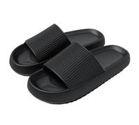 Ciabatte Uomo Zapatillas de nube for hombre, zapatos de suela gruesa for hombre, chanclas de playa de verano, zapatilla de casa antideslizante for baño, sandalias suaves, chanclas de moda(Black,42-43