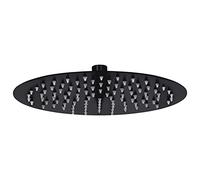 CIADAZ Cabezal de Ducha Efecto Lluvia Acero INOX Redondo Negro 25 cm, Rociador Ducha, Ducha Lluvia, Alcachofa Ducha, Duchas De Baño Alcachofa Lluvia, Recambios Columna Ducha