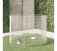 CIADAZ Jaula para conejos, 8 paneles, jaula para hámsters, jaula para conejos, conejera de indias, jaula para cobayas, parque, 54 x 100 cm, hierro galvanizado