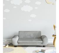 CIADAZ Sofá para niños de Terciopelo Gris Claro 70x45x33 cm, Sofá Infantil, Mini Sofa, Sillón para Niños