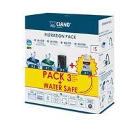 CIANO, Acuario Consumibles + Acondicionador - Cartuchos de Filtro para Filtro de Acuario y acondicionador - Pack de 3 Meses, Talla S - Agua cristalina para Peces, sin impurezas y sin Olor