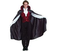Ciao-16175 Vampiro Disfraces para adultos, liso, Color negro, rojo, Talla XL (16175