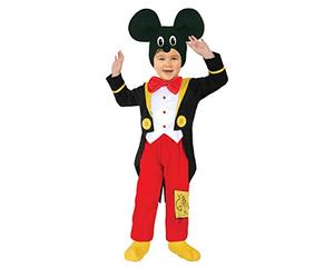 Ciao 55039.2-3 Disfraz de Ratón para Bebé (Talla 2-3 Años), Negro/Rojo/Blanco, Bebé