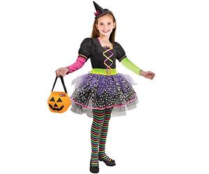 Ciao Barbie Multicolor Witch brujita Halloween Special Edition vestido disfraz original niña (Talla 3-4 años)