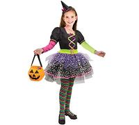 Ciao- Barbie Multicolor Witch brujita Halloween Special Edition Vestido Disfraz Original niña (Talla 5-7 años) (11659.5-7)