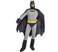 Ciao-Batman Classic Disfraz Adulto Original DC Comics (Talla músculos Acolchados, Color Gris Negro, (11685.XL)