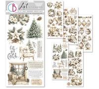 Ciao Bella Art Stickers - Juego de 5 hojas adhesivas transparentes sin cortar (temporada de invierno)